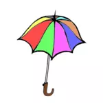 קריקטורה גרפיקה וקטורית של מטריה צבעונית