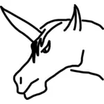 Vector image of angry horse head