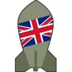 Prediseñadas de vector de la hipotética bomba nuclear británica