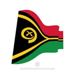 Waving flag of Vanuatu