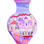 彩绘的花瓶