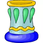 Blå-farget vase