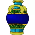Blå og gul potten