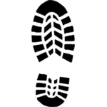 Illustrazione vettoriale impronta di scarpa maschile