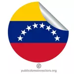 Etiqueta engomada con bandera de Venezuela