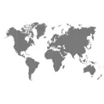 Mapa świata pionowej alices