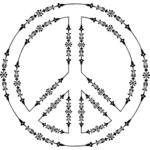 Smiley face and peace sign | Public domain vectors