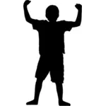 Victory Boy Silhouette