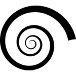 Gambar vektor spiral siluet