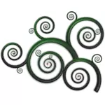 Dessin vectoriel de motif ondulé en spirale