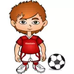 Vector ilustrare de jucător de fotbal desene animate