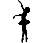 صورة ظلية عتيقة راقصة الباليه