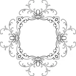 Immagine di vettore del telaio fioritura calligrafico dell'annata