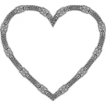 Vintage ornamental heart vector image