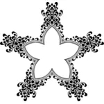 雪の結晶の形をした花の要素