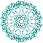 Vintage green floral design vector image