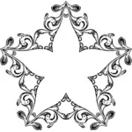 Floral star badge