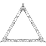 त्रिकोणीय पुष्प फ्रेम