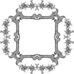 Support för vintage blommig mirror