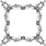 Bamboo frame with floral details