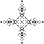 Blumige Vintage Kreuz