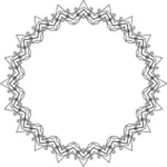 Kreisförmige blumige Foto Grenze