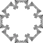 Flowery snowflake decoration