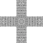 Gebreide cross vectorafbeelding
