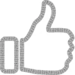 Knitted thumbs up