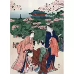 Vintage japanska konsten