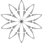 Interlocking flower vector image