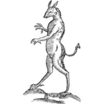 Ilustracja Vintage mityczny potwór