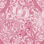 Pola bunga-bunga merah muda vintage