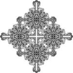 Винтажная рамка симметричный крест изображение