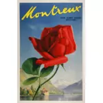 Vectorillustratie van Zwitserse vintage reizen poster