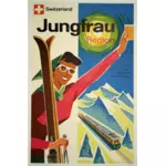 Cartaz de viagens vintage suíço