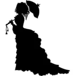 Victorian Lady Silhouette