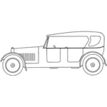 Outline car vector drawing