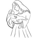Virgin Mary And Baby Jesus II