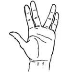 Pop-kultury ręka znak