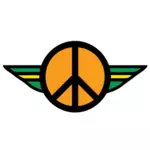 平和ベクトル クリップ アートの色の翼