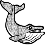 Obraz z wypryskami wieloryb