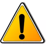 Triangle warning sign with an exclamation mark vector drawing