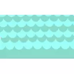 Turquoise patroon van golven vector graphics