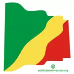 Dalgalı Kongo Cumhuriyeti bayrağı