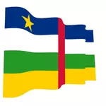 Bergelombang bendera Republik Afrika Tengah
