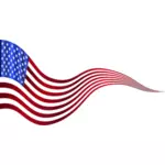 Golvende USA vlag Banner glinsterende Clip Art