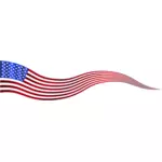 Bannière ondulé drapeau américain