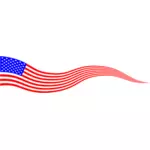 Bannière drapeau USA ondulés