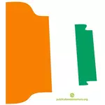 Wavy flag of Ivory Coast
